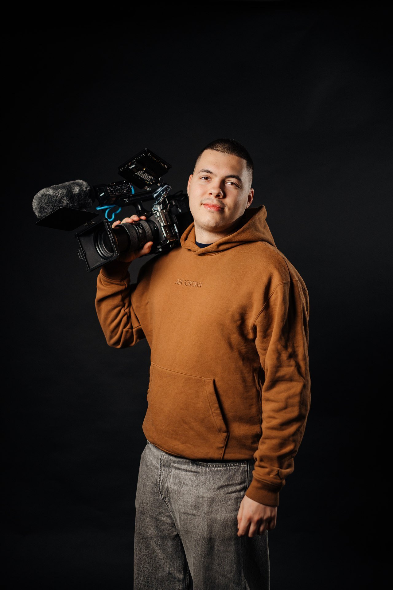 Sebastian Mirea holding a cinema camera